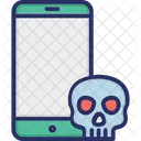 Mobile Phone Skull Icon