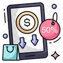 Shopping Discount Mobile 50 Sale Shopping Bag Icon