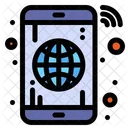 Mobile App Globe Icon
