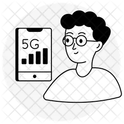 Mobile 5g Network  Icon