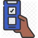 Mobile Voting Hand Icon