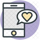 Mobile Heart Sign Icon