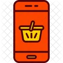Mobile Basket Grocery Icon