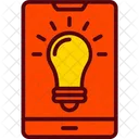 Mobile Bulb Idea Icon