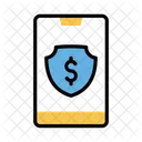 Mobile Dollar Shield Icon