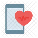 Mobile Heart Lifeline Icon