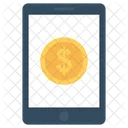 Mobile Banking Coins Icon