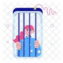 Mobile Addict Mobile Prison Phone Addiction Icon