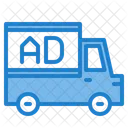 Mobile Advertising Truck Poster Poster Icon