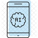 Mobile Ai Brain Color Shadow Thinline Icon Icon