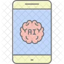 Mobile Ai Brain Icon