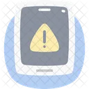Mobile Alert Message Flat Rounded Icon Icon