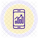 Mobile Analyse Schwarzes Umriss Symbol Symbol