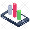 Mobiles Diagramm Mobile Analyse Infografik Symbol