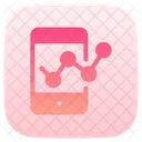 Mobile Analyse Mobile Analytics Liniengrafik Icon