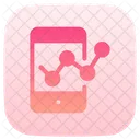 Mobile Analysis Mobile Analytics Line Graphic Icon