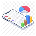 Phone Analytics Mobile Analytics Online Analytics Icon