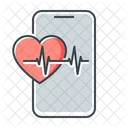 Mobile App Smartphone Heart Pulse Icon
