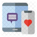 Mobile App Love Dating App Icon