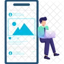 Mobile Device App Illustration Icon