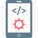 Entwicklung Mobiler Apps Mobile Div Mobile Mit Zahnrad Symbol