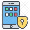 Mobile App Security Protection Icon