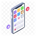 모바일 앱 모바일 애플리케이션 모바일 메뉴 아이콘