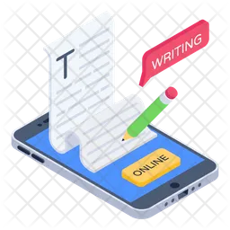 Mobile Article Writing  Icon