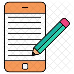 Mobile Article Writing  Icon