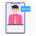 Online Call Services Online Agent Customer Support Icon