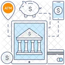 Mobile Banking Financial App Ebanking Icon