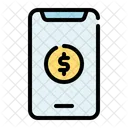 Mobile Banking Bank Coin Icon