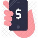 Finance Mobile In Hand Money Icon
