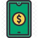 Mobile Banking Smartphone Dollar Icon