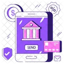 Mobile Banking Smartphone Banking Cellphone Banking Icon