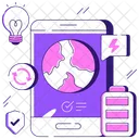 Mobile Battery Rechargeable Battery Electric Battery Icon