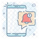 Mobile Benachrichtigung Mobiler Alarm Telefonbenachrichtigung Symbol