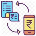 Mobile Bills E Payment Mobile Invoice Payment Rupees Icon