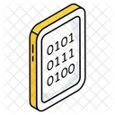 Mobile Binary Data Binary Code Digital Data Digital Code Icon