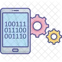 Mobile Binary Settings Binary Digital Icône