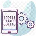 Mobile Binary Settings Binary Digital Icon
