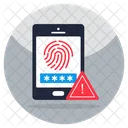 Mobile Biometric Error  Icon