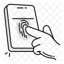 Mobile Biometric Fingerprint Authentication Icon