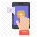 Fingerprint Error Fingerprint Alert Mobile Biometric Warning Icon