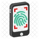Mobile Biometrie Fingerabdruck Scannen Symbol
