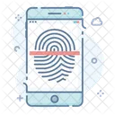 Daumenabdruck Fingerabdruck Mobile Biometrische Symbol