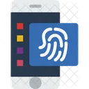 Mobile Biometrie Mobiler Fingerabdruck Telefon Fingerabdruck Symbol