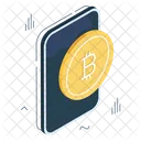 Mobile Bitcoin Cryptocurrency Crypto 아이콘
