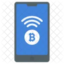 Mobile Bitcoin Bitcoin Communication Financial Communication Icon