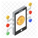 Mobile Bitcoin Mobile Payment Online Cryptocurrency Icon